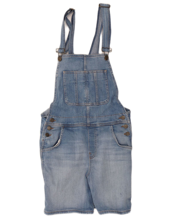 Pantaloncini di jeans da donna Fat Face Salopette UK 10 Small W30 Cotone blu