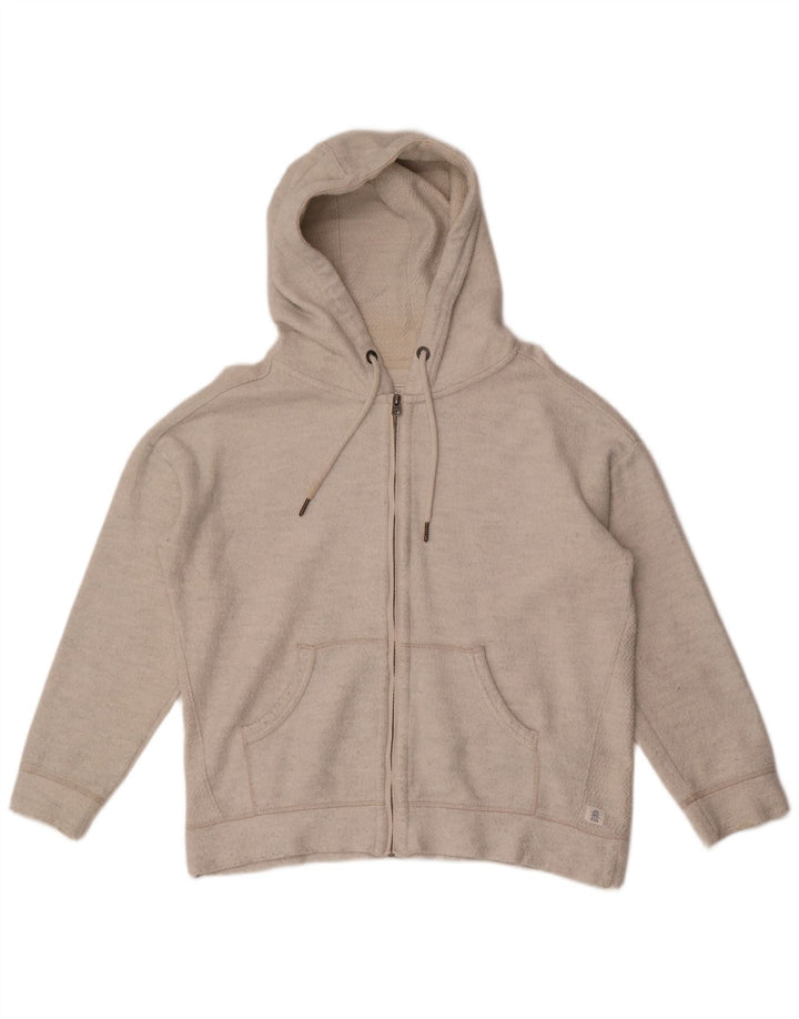 Maglione con cappuccio e zip oversize da donna Fat Face UK 14 Cotone grigio medio