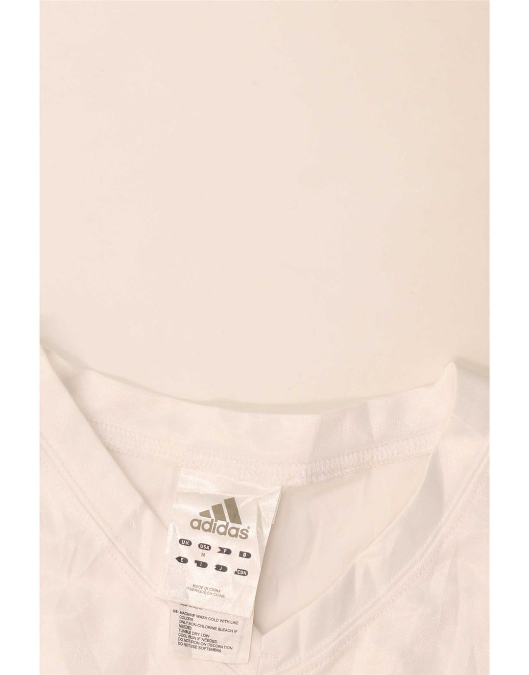 T-shirt grafica da donna Adidas Top UK 12 poliestere bianco medio