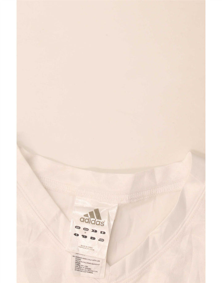T-shirt grafica da donna Adidas Top UK 12 poliestere bianco medio