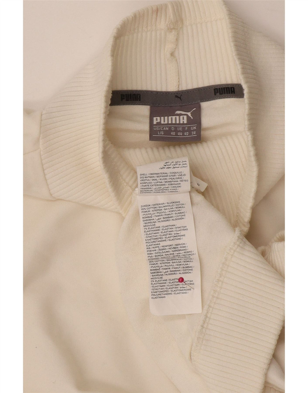 Felpa grafica da donna Puma Jumper UK 14 Large White Cotton