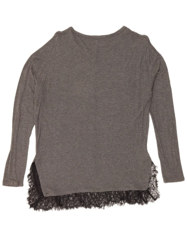 Camicetta a maniche lunghe da donna Zara UK 14 Grigio medio