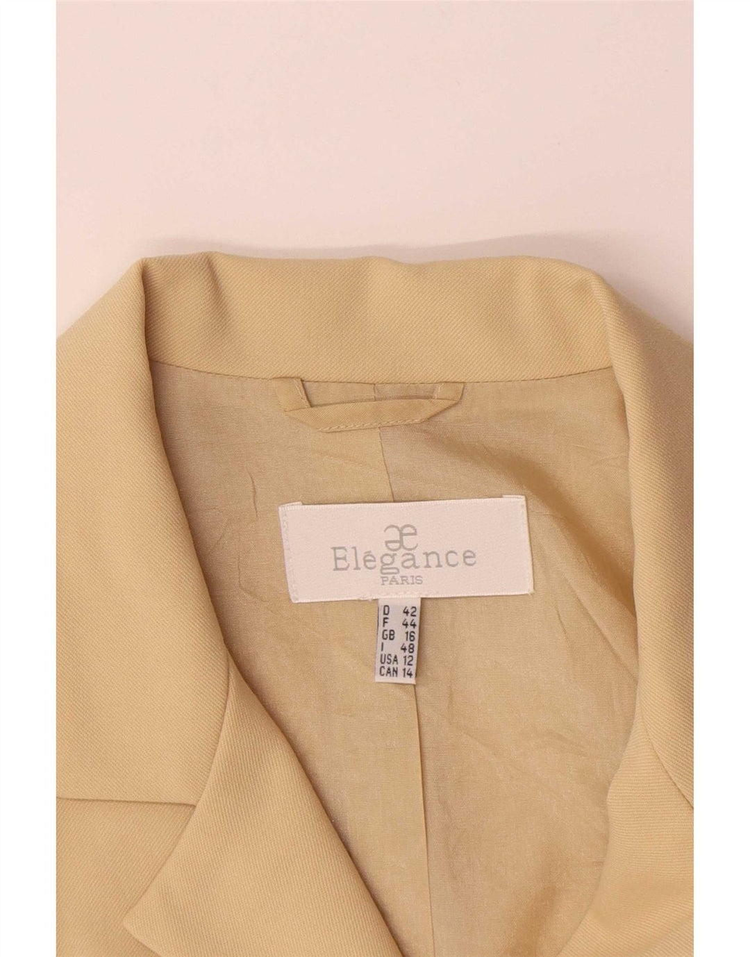 Giacca blazer da donna Elegance UK 16 Large Beige