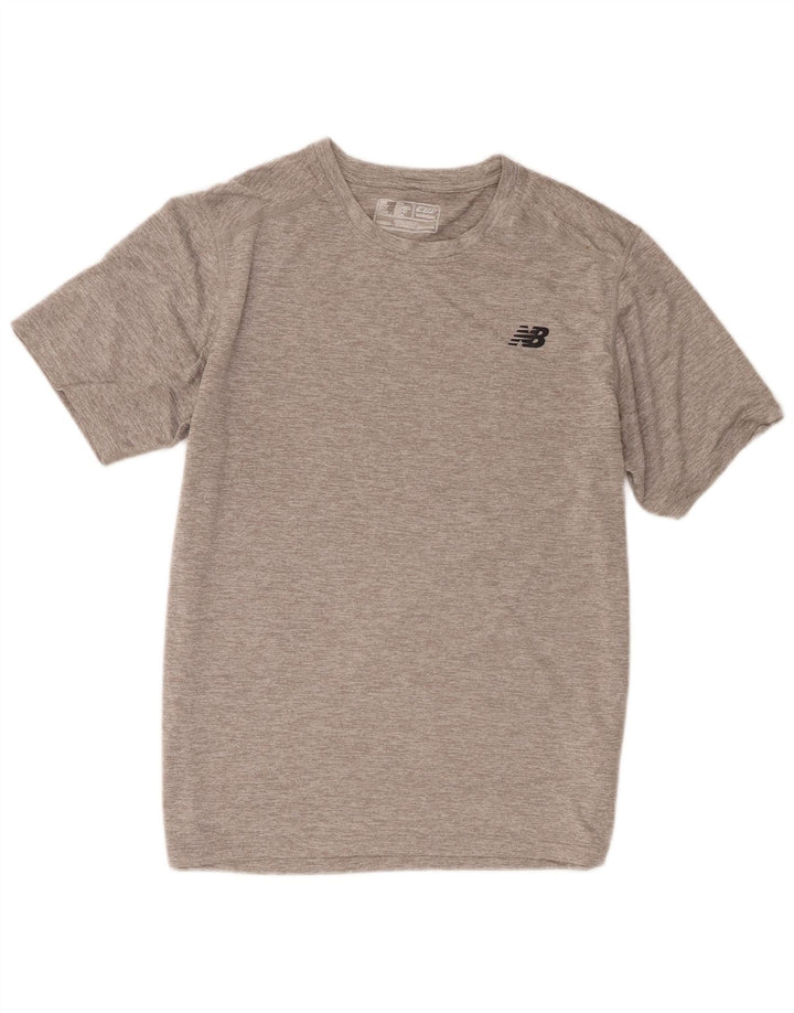 T-shirt da uomo New Balance Top in poliestere grigio medio