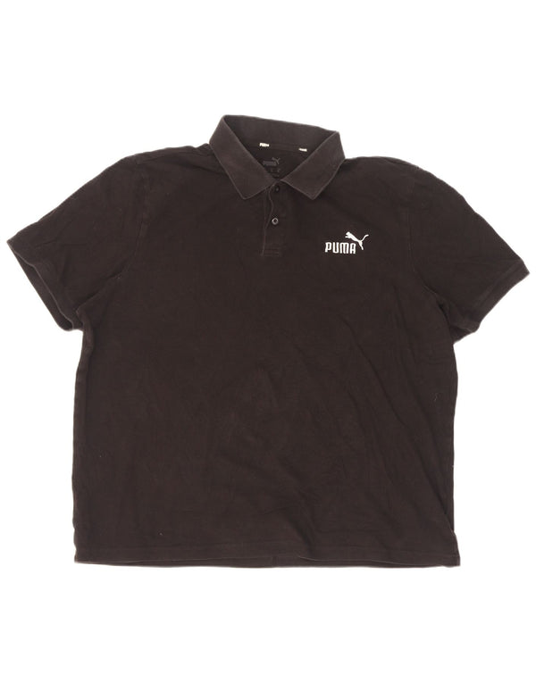 Puma Mens Polo Shirt XL Black Cotton