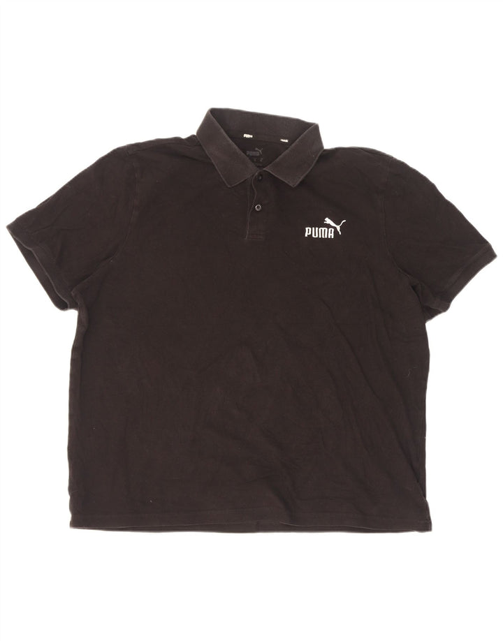 Polo Puma da uomo XL in cotone nero