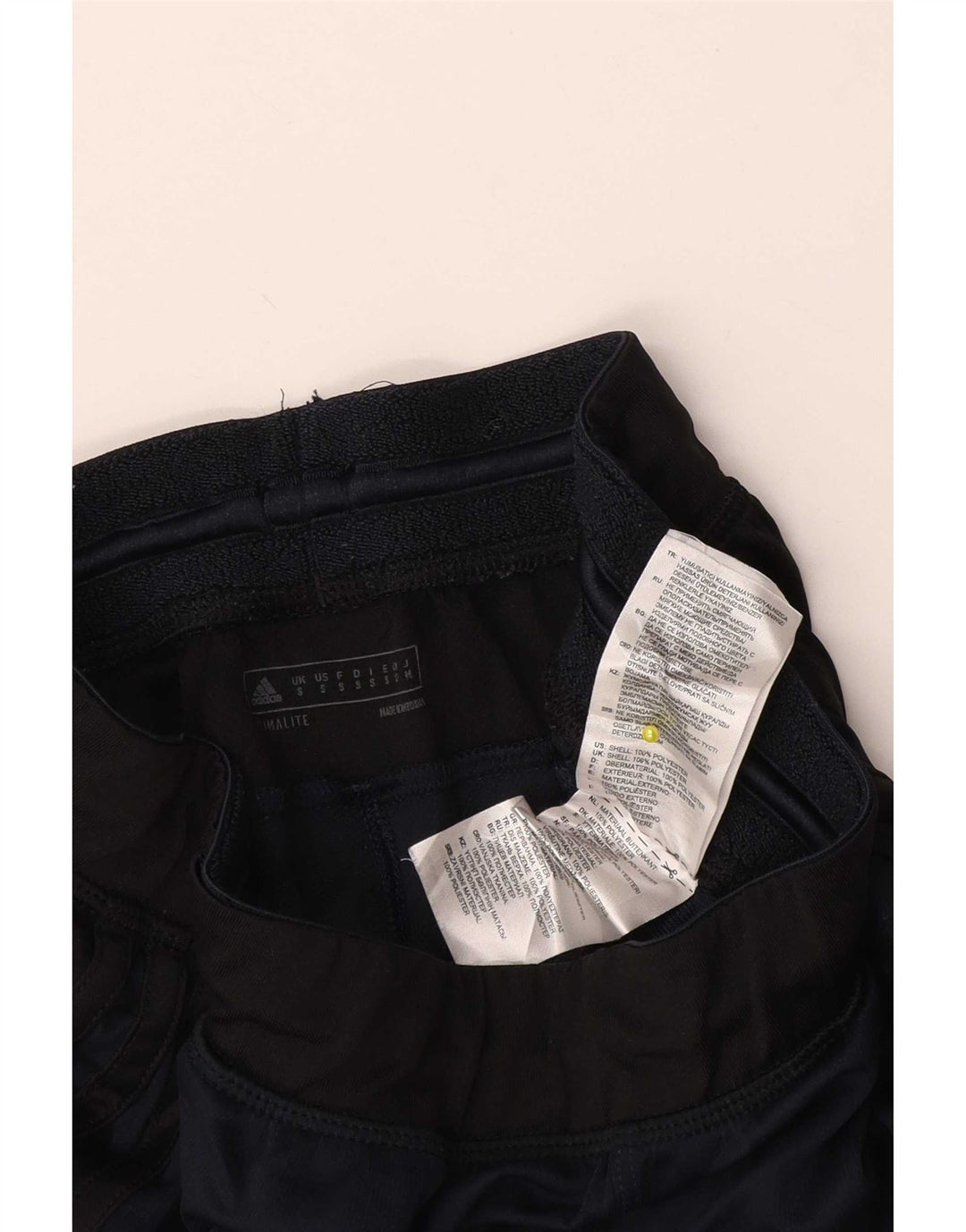 Pantaloncini sportivi Adidas Climalite da uomo piccoli in poliestere color block blu navy