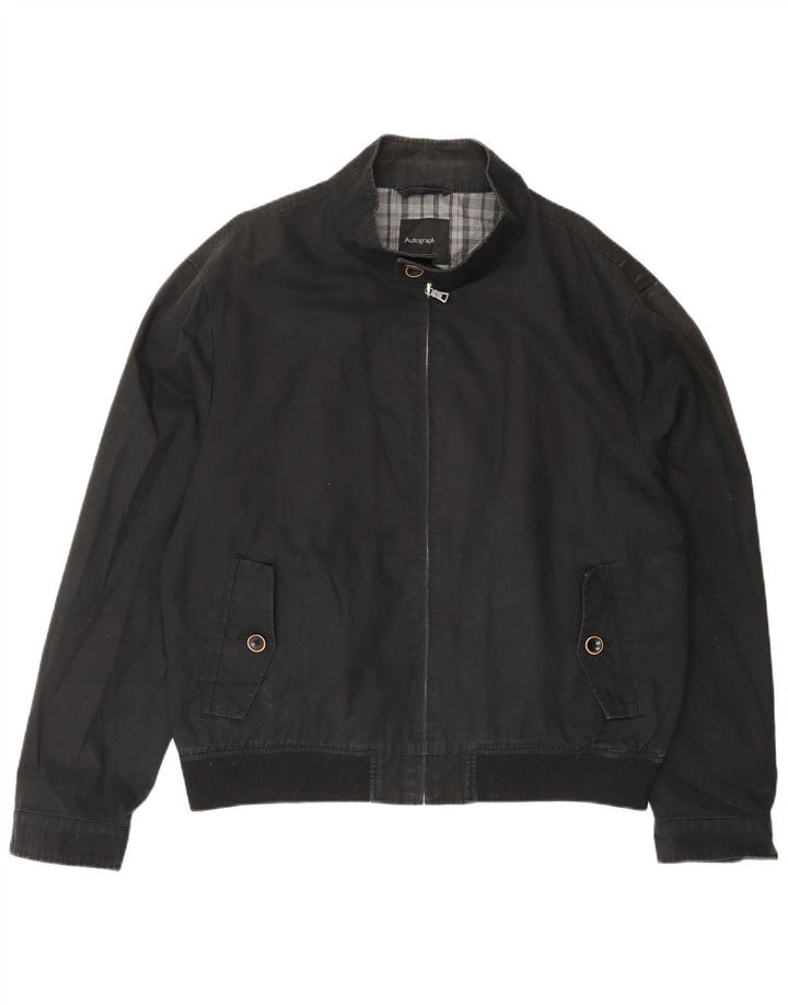 Giubbotto bomber autografo da uomo Marks & Spencer UK 42 XL cotone nero