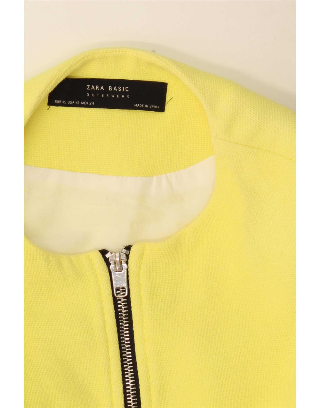 Soprabito oversize con maniche a 3/4 da donna Zara UK 6 XS Giallo