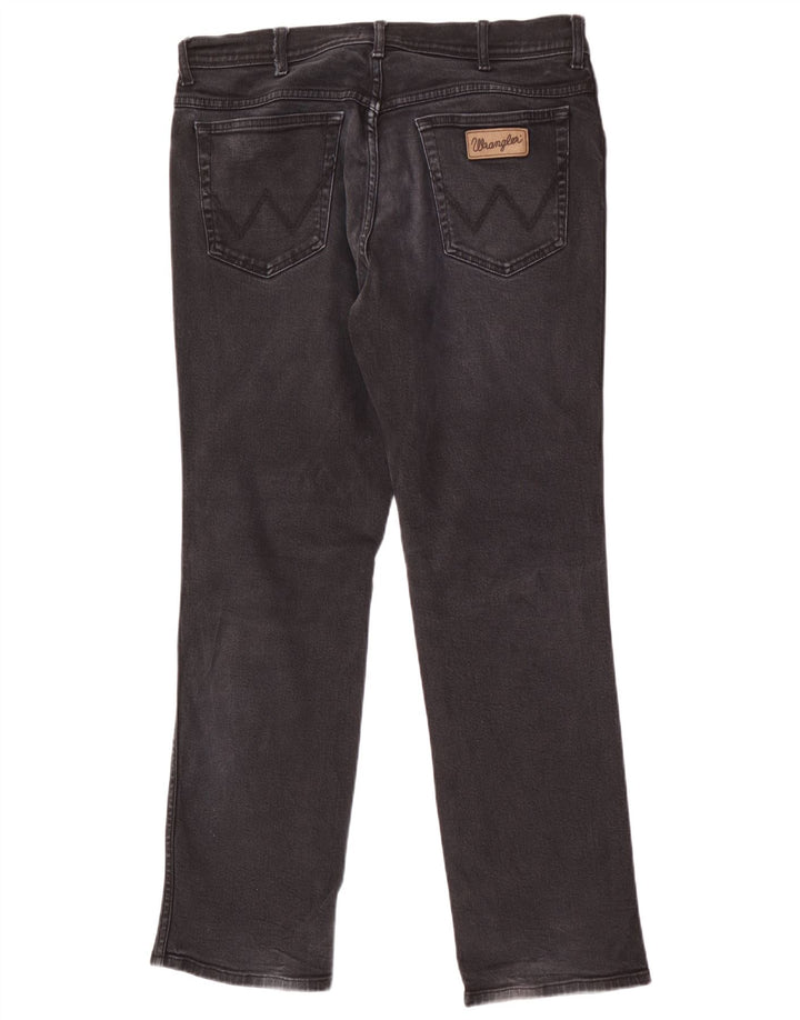 Jeans dritti da uomo Wrangler Texas W36 L32 cotone nero