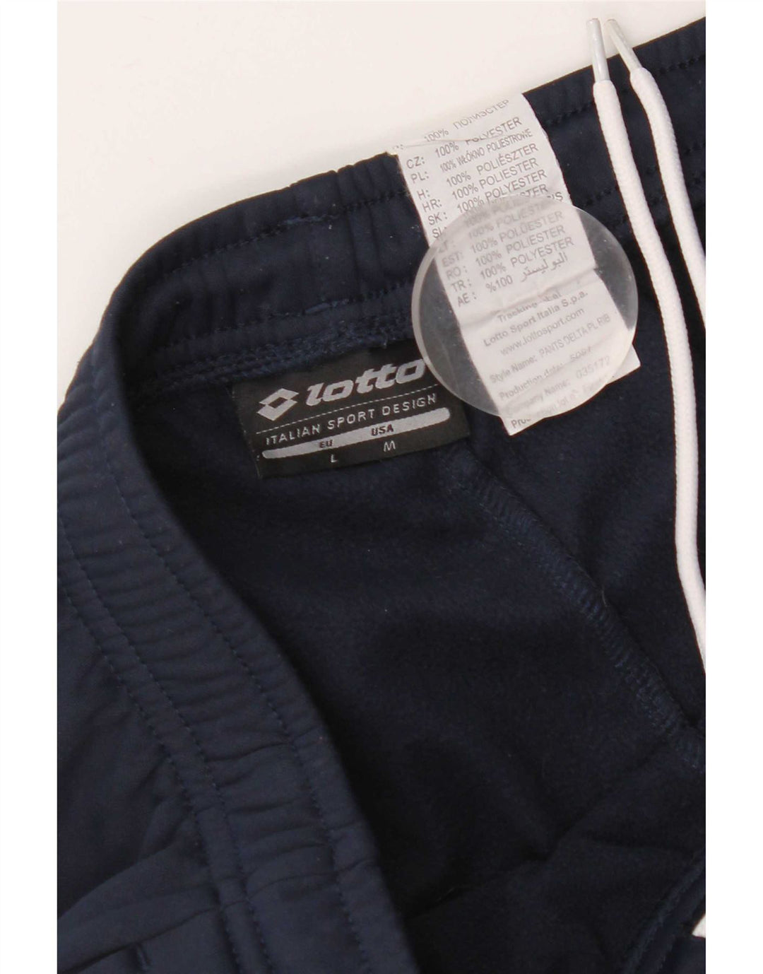 Pantaloni da tuta da uomo Lotto Joggers medio poliestere blu navy