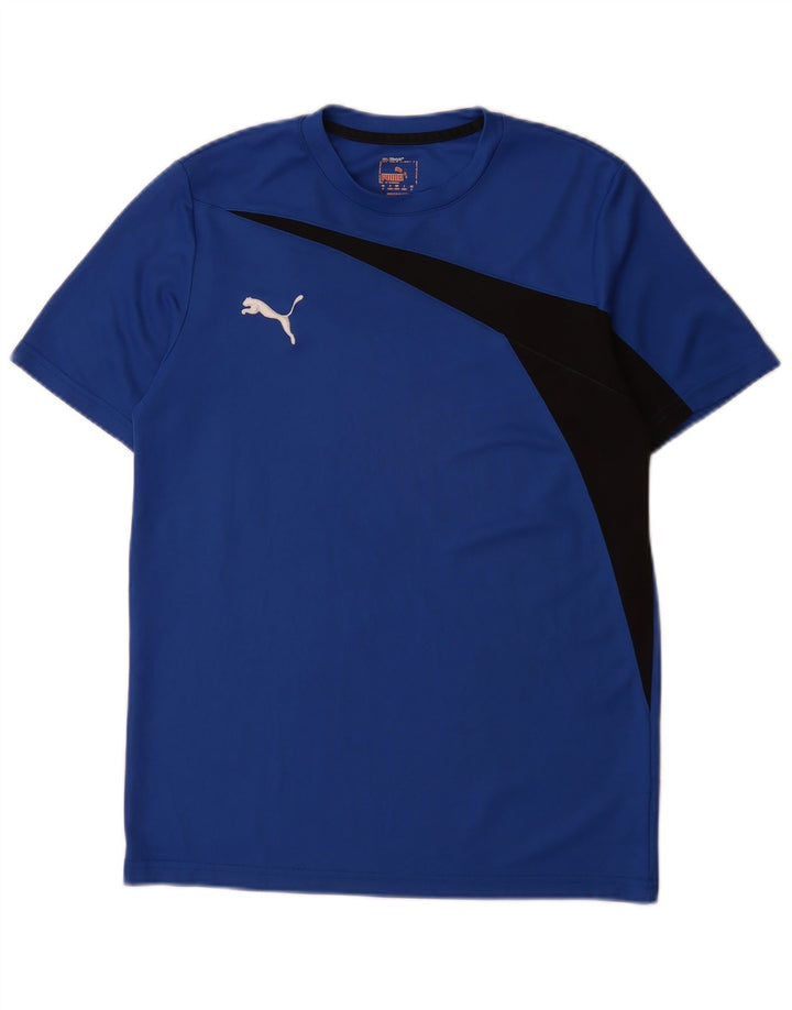 T-shirt da uomo Puma Top Small blu color block