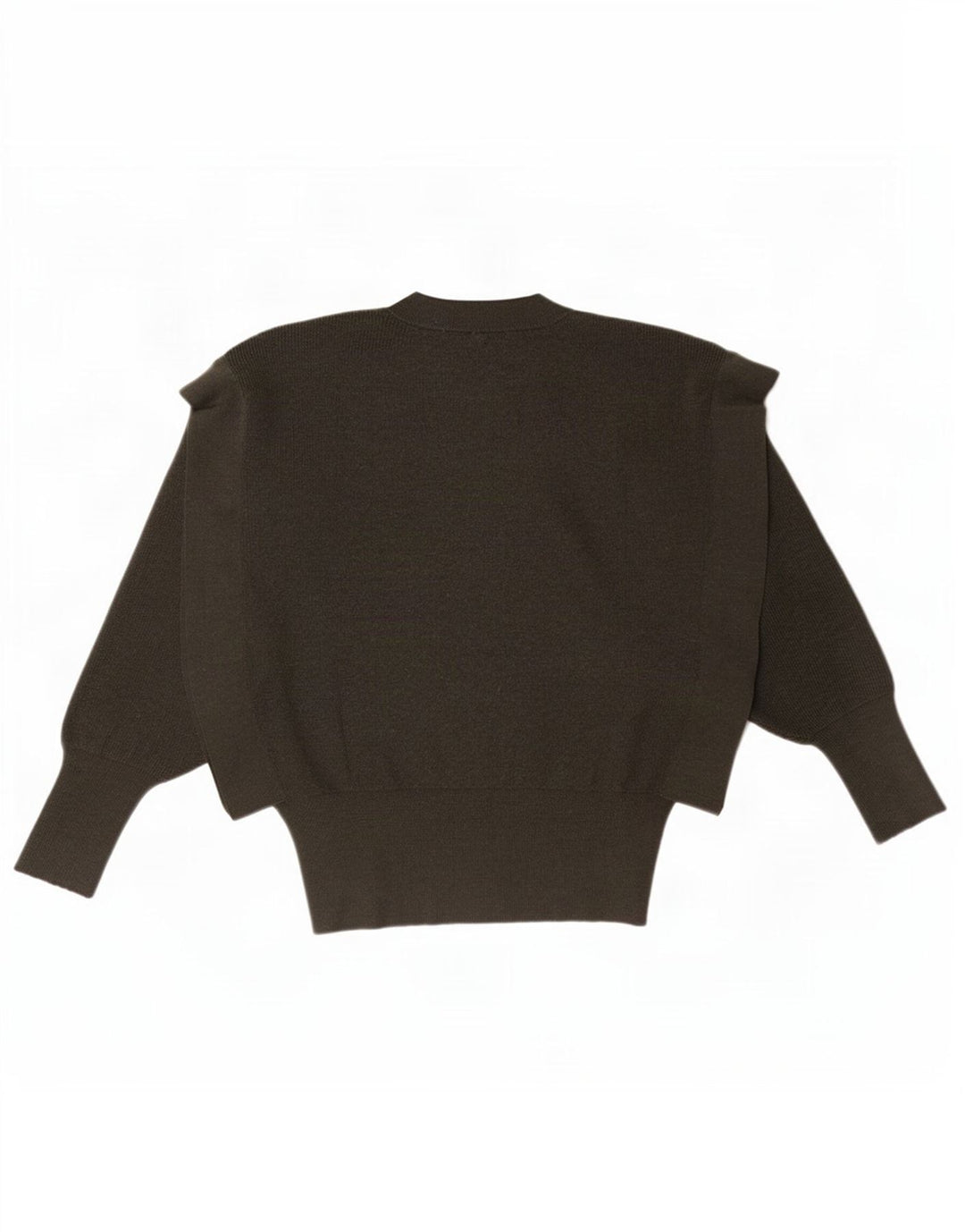 Maglione maglione girocollo a pipistrello da donna Zara UK 10 piccolo in lana kaki