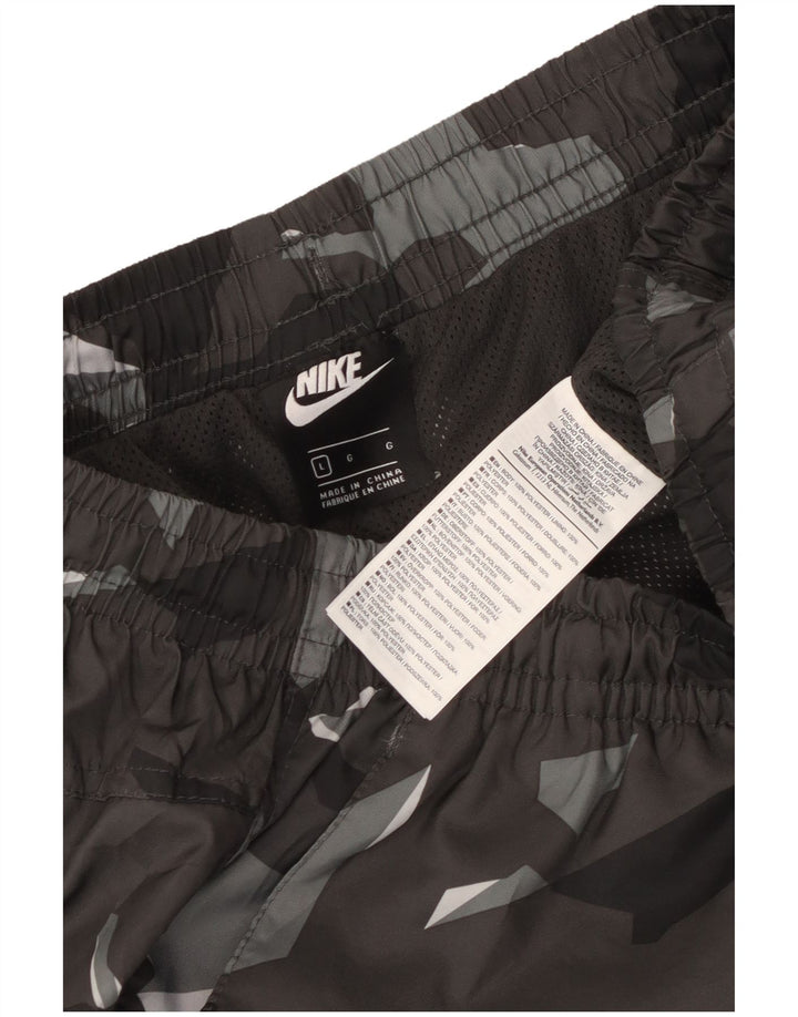 Pantaloncini sportivi da uomo Nike Large in poliestere mimetico grigio