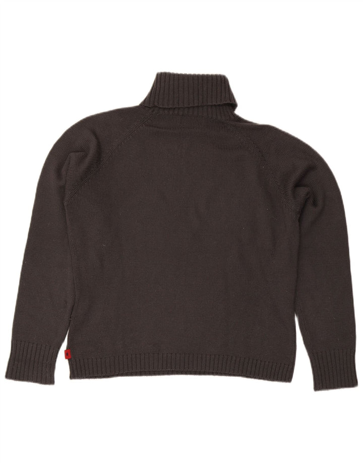 Maglione maglione Kappa da donna con collo alto UK 16 grande acrilico grigio