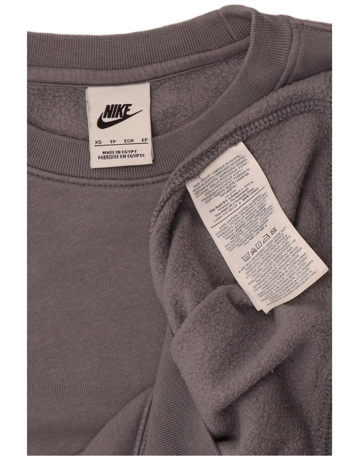 Felpa con grafica Swoosh da uomo NIKE XS in cotone grigio