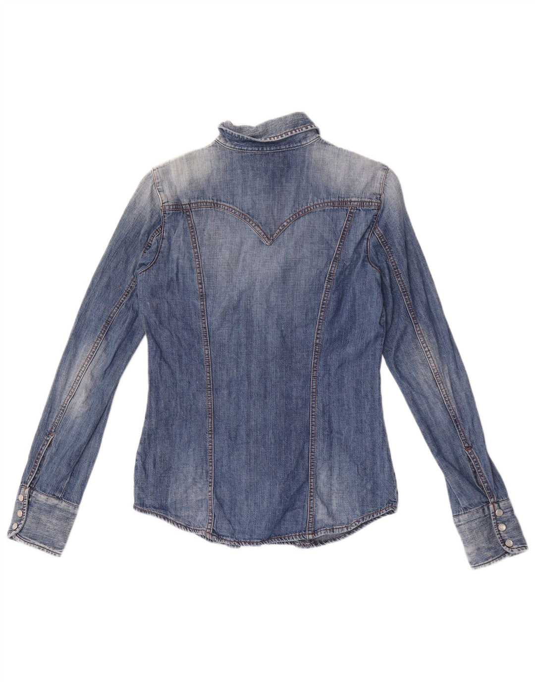 Camicia di jeans da donna Gas UK 12 Cotone blu medio
