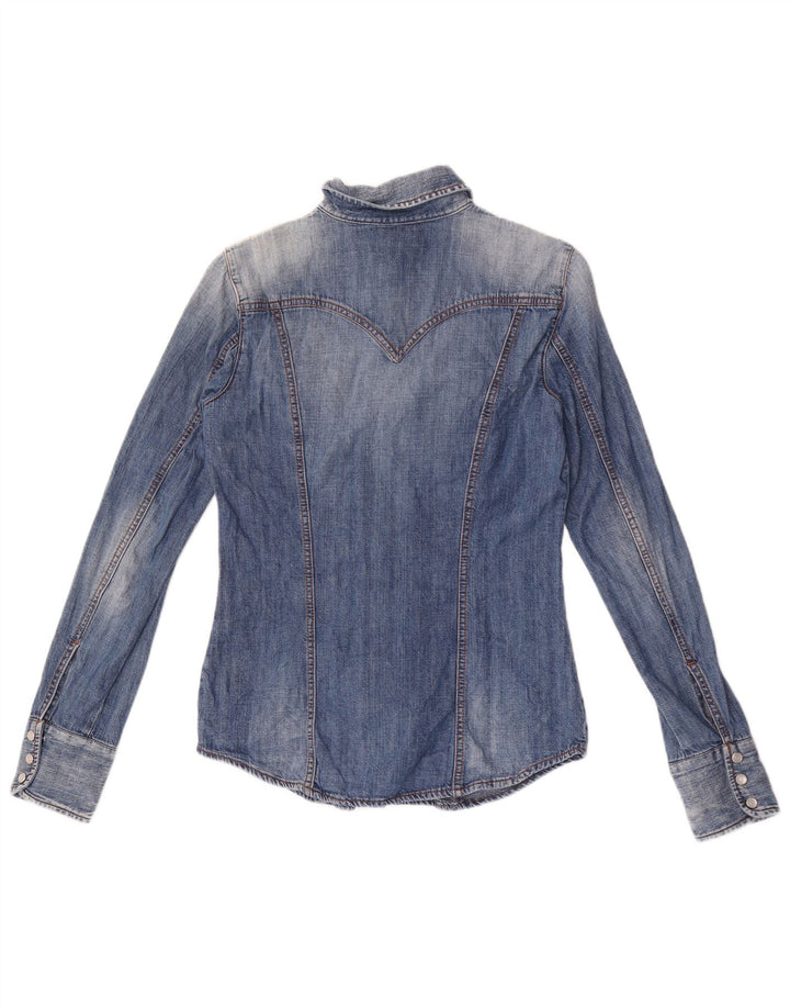 Camicia di jeans da donna Gas UK 12 Cotone blu medio