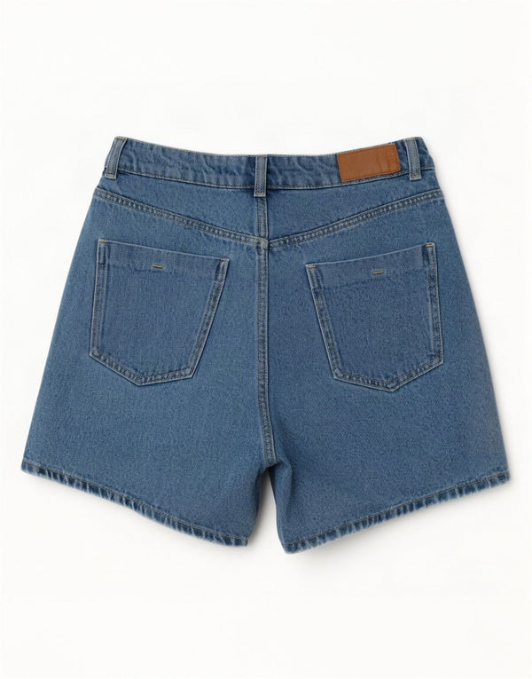 Pantaloncini di jeans a vita alta da donna Zara EU 40 medi W30 blu