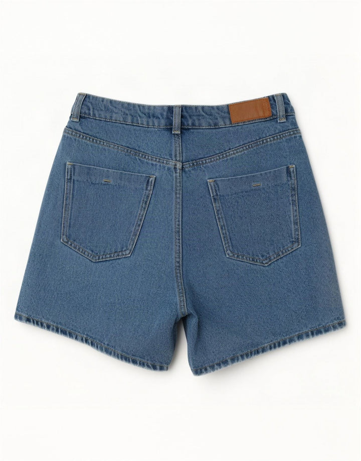 Pantaloncini di jeans a vita alta da donna Zara EU 40 medi W30 blu