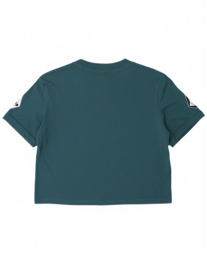 T-shirt grafica corta da donna vestibilità ampia Volcom taglia 4/6 piccola blu