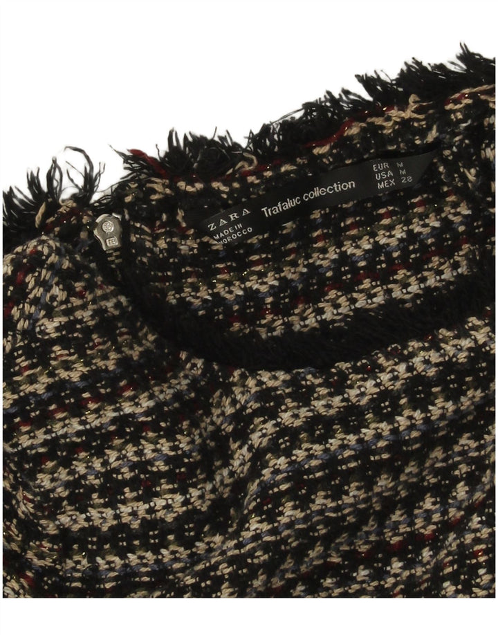 Maglione Zara da donna con scollo a barchetta UK 12 a righe multicolori medie