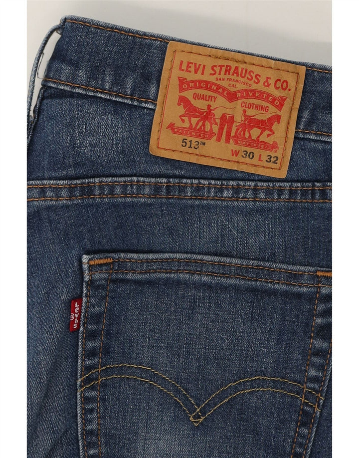Jeans Levi's Uomo 513 Slim W30 L32 Cotone Blu