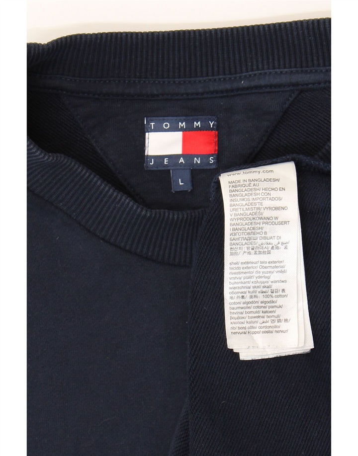 Tommy Hilfiger Uomo Felpa Maglione Grande Blu Navy Cotone