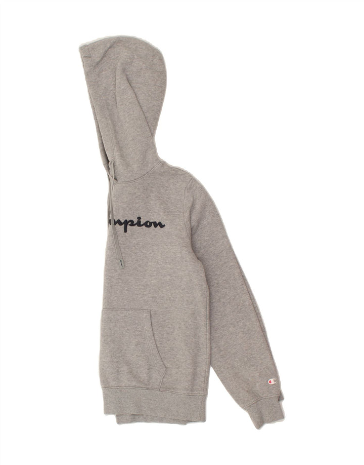 CHAMPION Mens Graphic Hoodie Jumper Small Grey Vintage Champion and Second-Hand Champion from Messina Hembry 