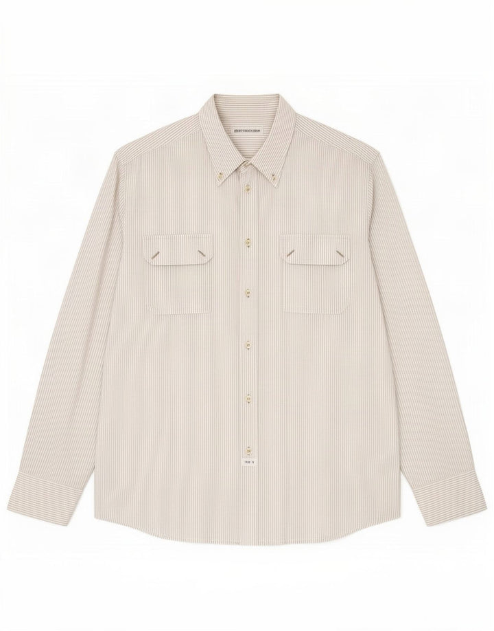 Camicia Trussardi Uomo 3XL Gessata Bianca