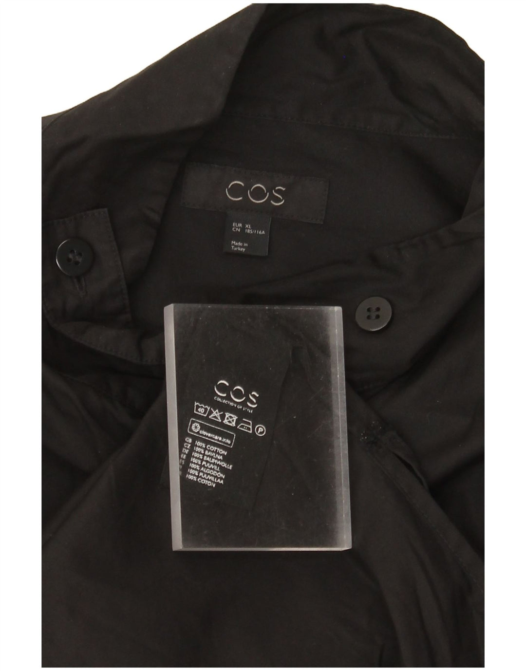 Camicia Cos da uomo XL in cotone nero