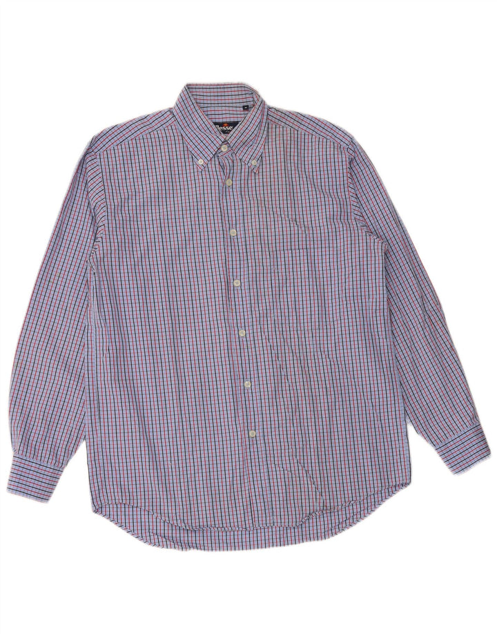 Camicia Uomo ELLESSE in cotone a quadri Blu Medio