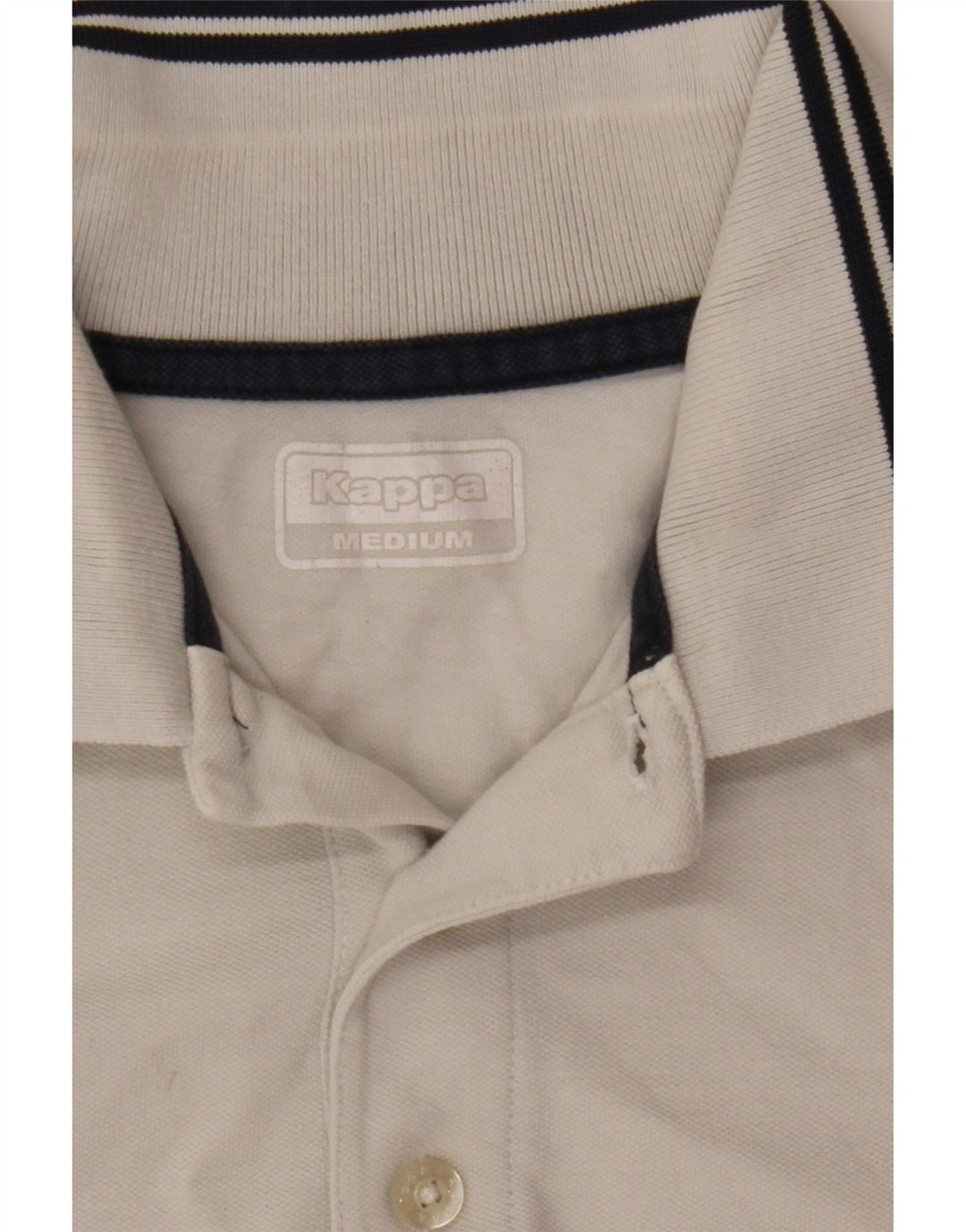 Polo Kappa da uomo di colore bianco medio