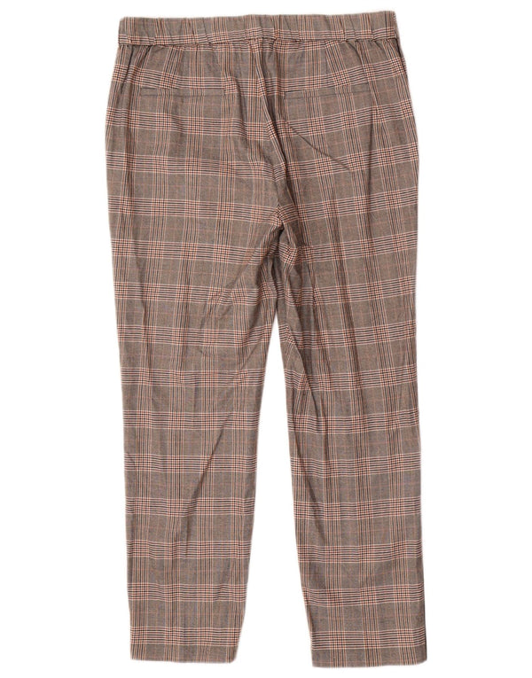 Pantaloni chino affusolati da donna Massimo Dutti EU 42 Large W32 L27 a quadri grigi