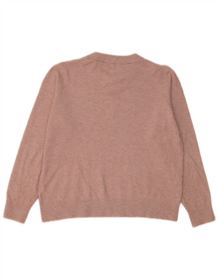 Maglione maglione girocollo da donna Marks & Spencer UK 14 Poliestere rosa medio