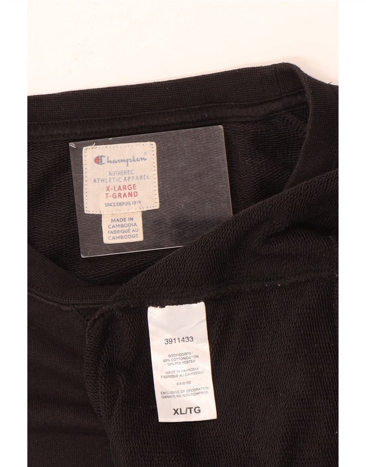 Felpa grafica da uomo CHAMPION Maglione XL Cotone nero