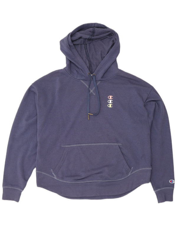 Felpa con cappuccio da donna Champion UK 16 Large Blu Navy