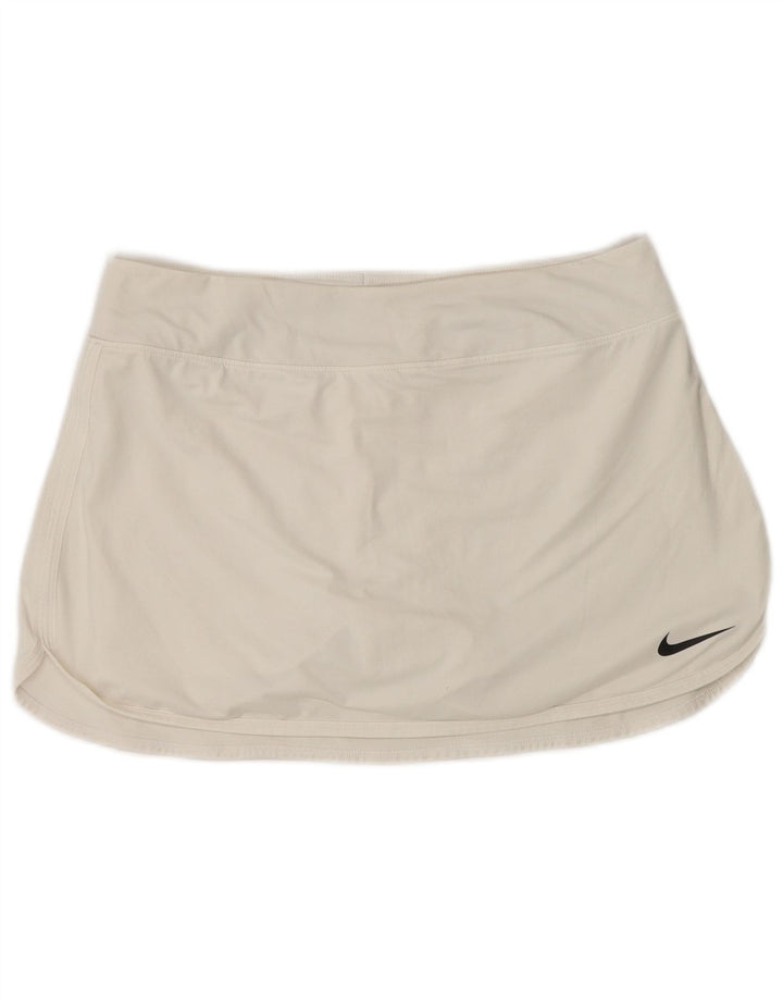 NIKE Womens Dri Fit Skort UK 14 Medium White Vintage Nike and Second-Hand Nike from Messina Hembry 