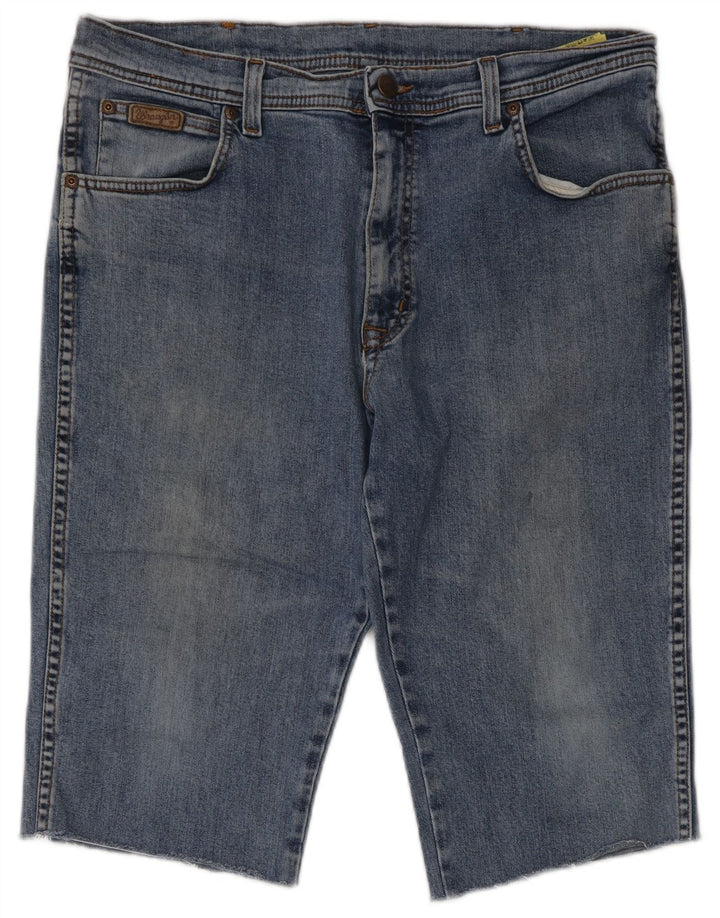 WRANGLER Mens Texas Stretch Denim Bermuda Shorts W36 Large  Blue Cotton