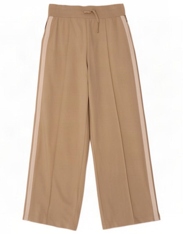 Marks & Spencer Womens Tracksuit Trousers UK 12 Medium Beige Colourblock