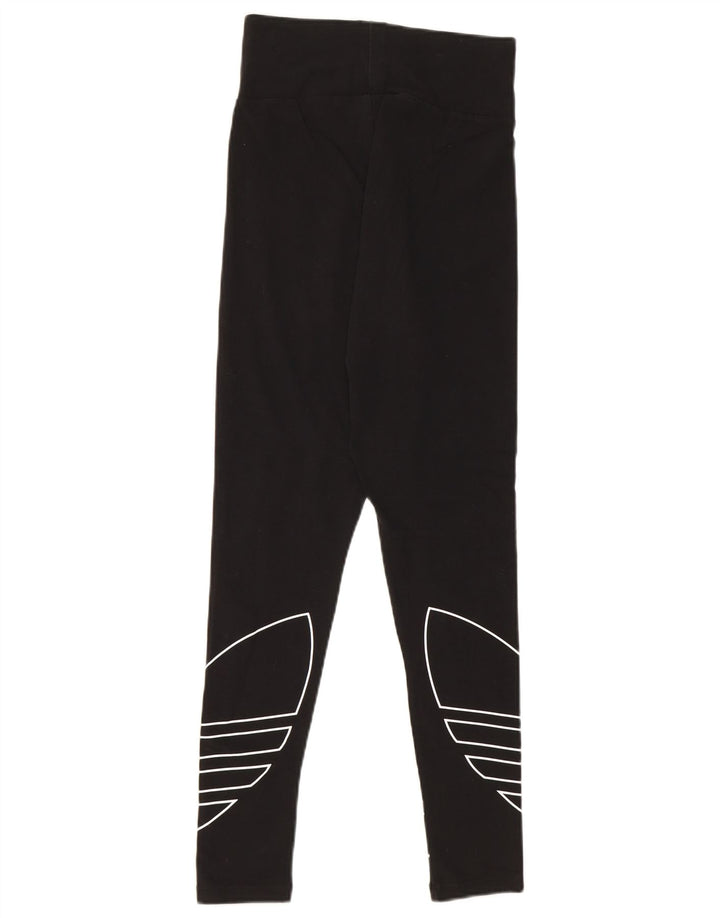 Leggings grafici da donna Adidas UK 8 piccoli cotone nero