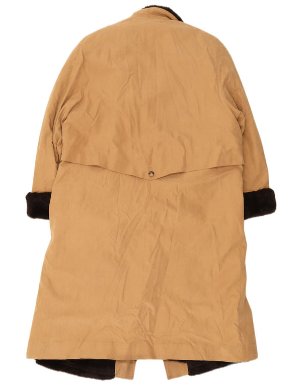 Trench Sherpa da donna vintage UK 12 Poliestere beige medio