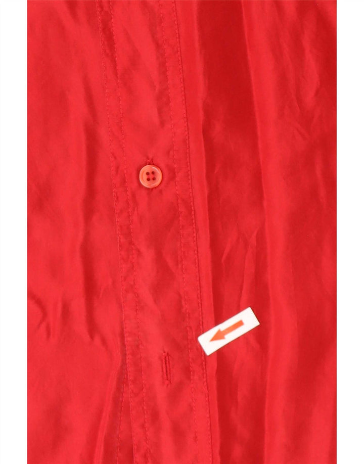 Camicia da uomo James Dillon piccola in seta rossa
