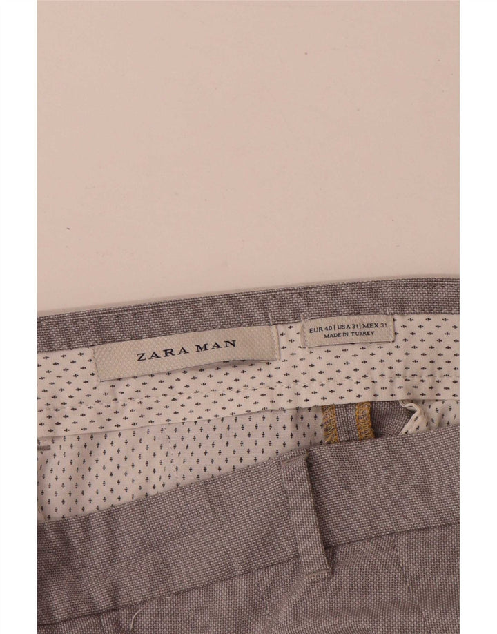 Pantaloni da abito slim da uomo Zara EU 40 medio W31 L33 grigio