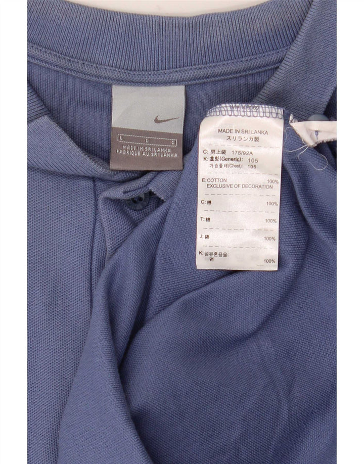 Polo Nike da uomo grande in cotone blu