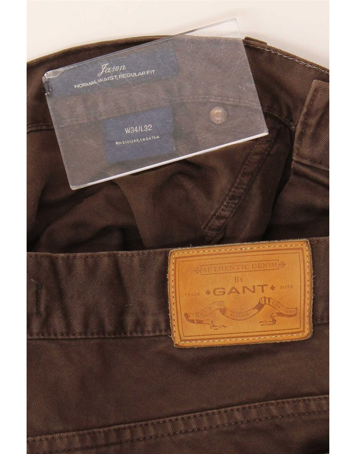 Jeans dritti da uomo vestibilità regolare Gant W34 L32 Marrone