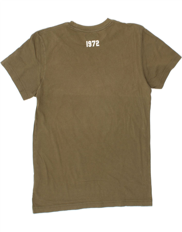 ADIDAS Mens Graphic T-Shirt Top Small Khaki Cotton Vintage Adidas and Second-Hand Adidas from Messina Hembry 