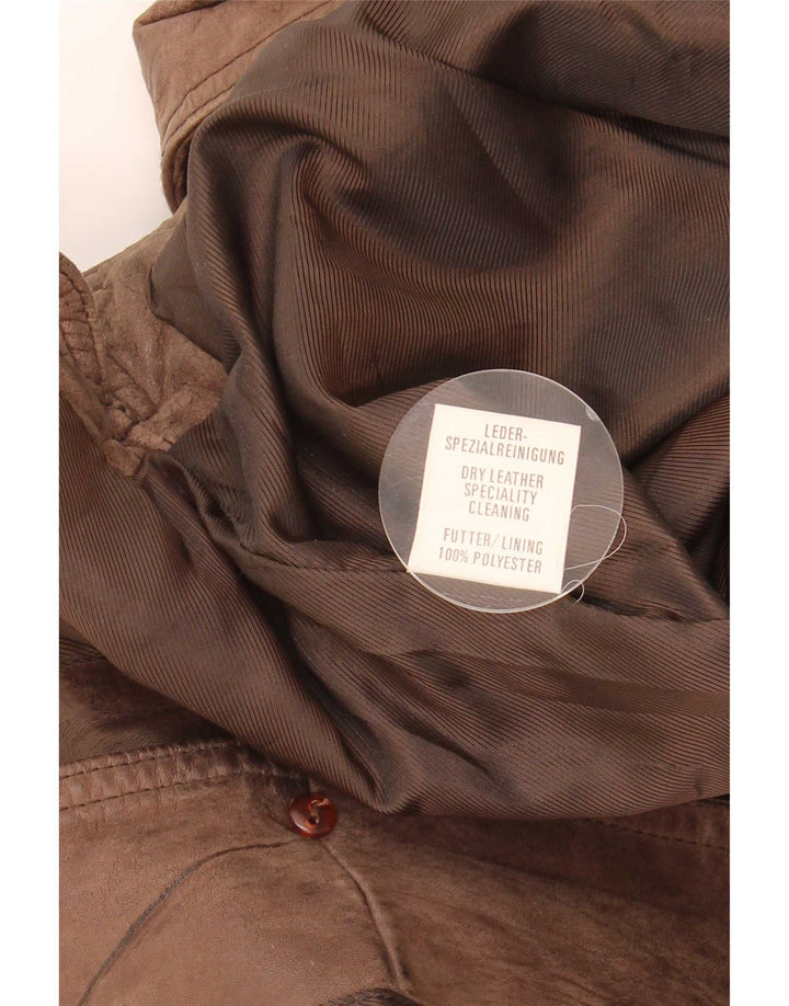 Gilet in pelle da uomo vintage IT 58 2XL Marrone