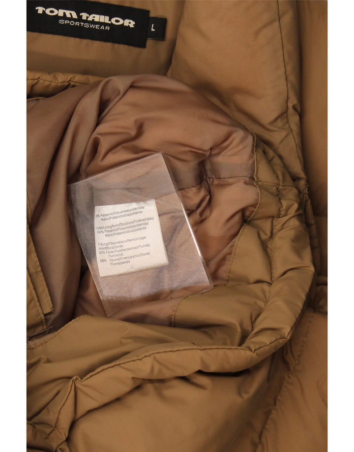 Gilet imbottito da uomo Tom Tailor UK 40 Large Beige in poliammide