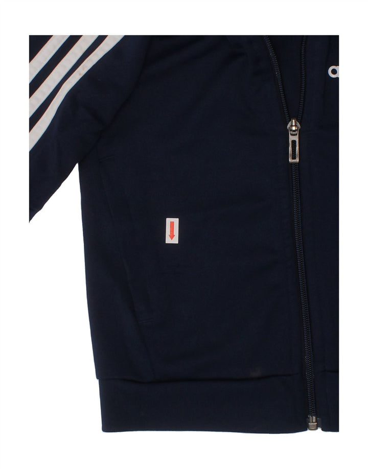 ADIDAS Boys Tracksuit Top Jacket 5-6 Years Navy Blue Polyester Sports Vintage Adidas and Second-Hand Adidas from Messina Hembry 